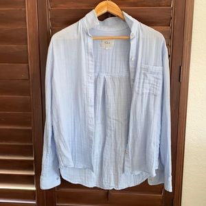 Rails gauzy button down, light blue